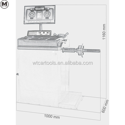 80kg WRB-085 شاشة LCD ذكية لجهاز موازنة الإطارات