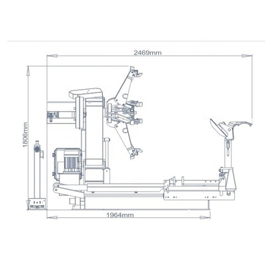 2300mm قطر شاحنة نصف متغير إطارات 3 كيلوواط طاقة المحرك 380 فولت 60 هرتز