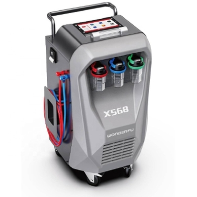 3/8HP ضاغط X568 سيارة آلة استرداد التيار المتردد مع وظيفة التنظيف ومبنية في الطابعة