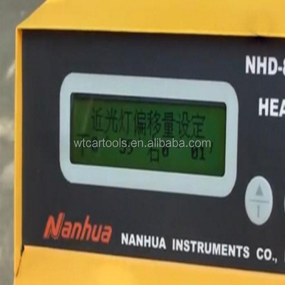 فولاذ NHD-8101 اختبار مصابيح أمامية مع وظيفة محاذاة الليزر 59 سم العرض