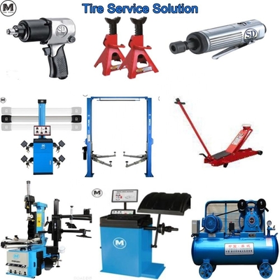 W-1.0/8 معدات ورشة عمل الإطارات مع ضاغط الهواء 10HP و 12T جاك الوقوف