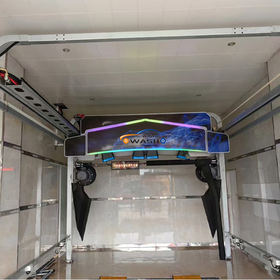 معدات غسيل السيارات ذات ذراع واحدة بدون لمس مع 6 مجففات و 8m Lx5mm Rail Size Touch Free Machine Automatic Car Wash Water Reclamation System