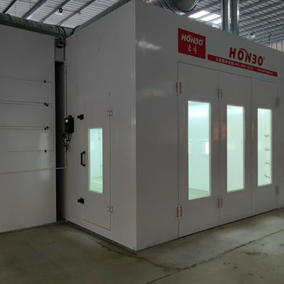 آلة طلاء السيارات السيارات معتمدة من قبل CE غرفه رذاذ السيارات مع مروحة من النوع الأوروبي غرفه طلاء السيارات الخارجية