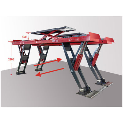 شكل Y ارتفاع عمودي مقص سيارة رفع لتحديد محاذاة العجلات رفع عبء ثقيل 11 أسطوانة سعة رفع 5500kgs