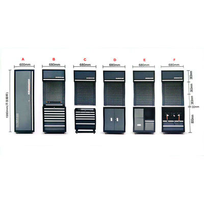 خزانة أدوات مدمجة لأدوات صيانة السيارات