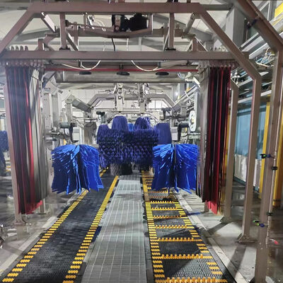 غسل أربع سيارات في وقت واحد غسالة سيارات أوتوماتيكية النوع النفقية أنظمة غسل السيارات الآلية مع 14 فرشاة