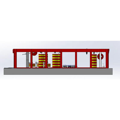 سلسلة الكابلات المسطحة معدات غسل السيارات الآلية مع 14 فرشاة غسالة السيارات الآلية مع 6 صبغات